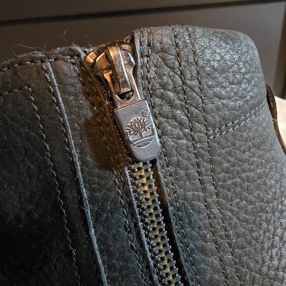 Timberland black suede high chunky heel ankle boot size 8.5 - Picture 10 of 10